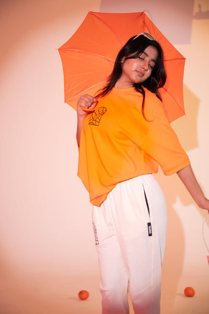 Orange Solid T-shirt