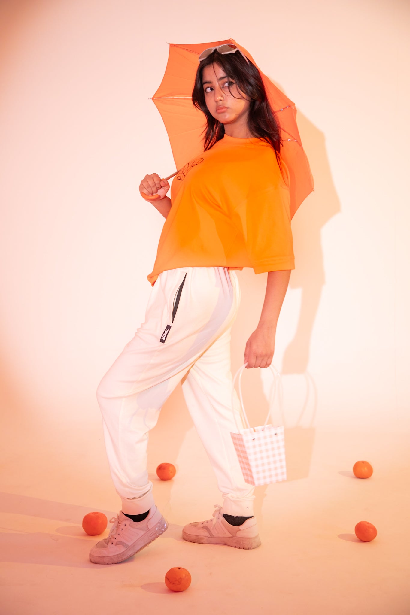 Orange Solid T-shirt