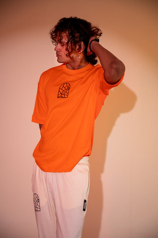 Orange Solid T-shirt